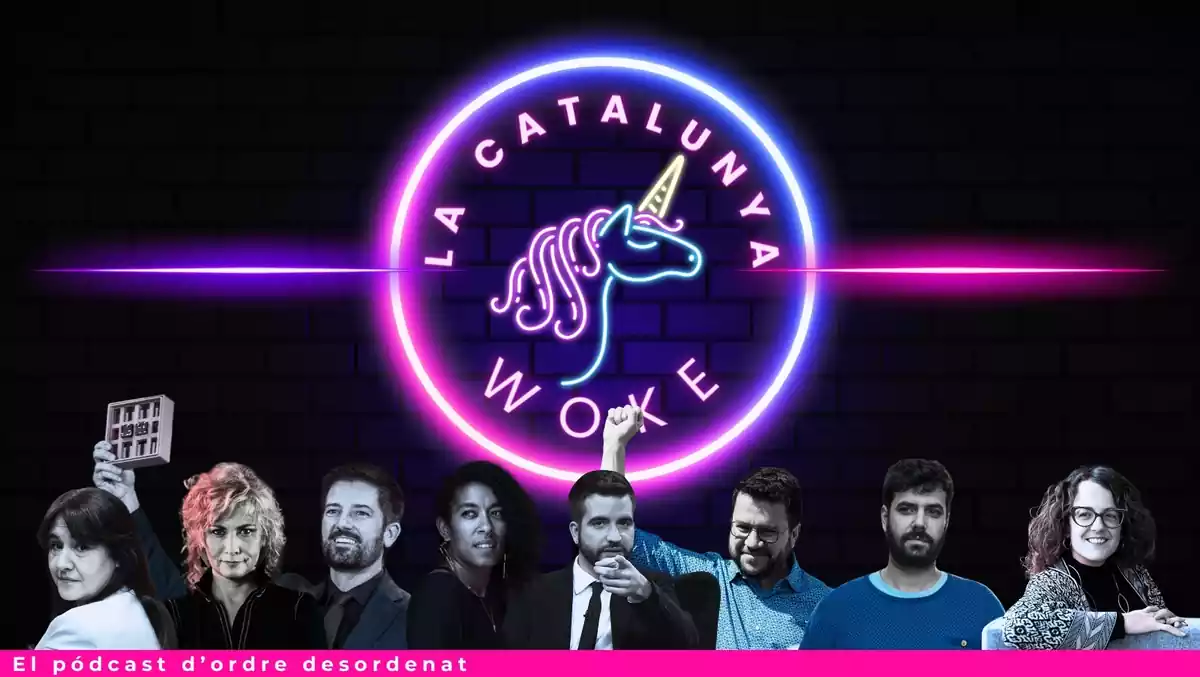 Logotip del podcast d'E-Notícies, La Catalunya Woke